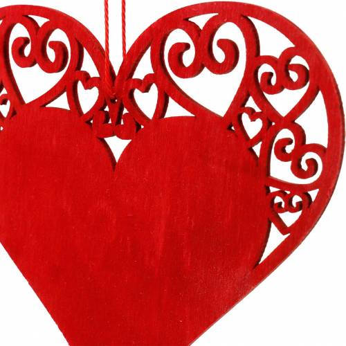 Floristik24 Cuore da appendere, decorazione matrimonio, cuore pendente, decorazione cuore, San Valentino 12 pezzi