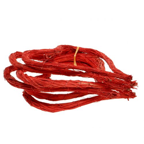 Floristik24 Bast cuore per appendere rosso 20 cm 6 pezzi