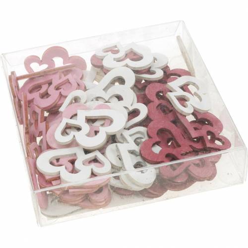 8 x 8 cm MINGZE 10 Pezzi Cuore Forma Ritaglio Decorazioni in Legno Artigianato Appeso Ornamento per Matrimonio Regalo di San Valentino Fai da Te Decorazioni Festa Kit 