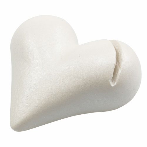 Floristik24 Portacarte cuore 4cm bianco 20 pz