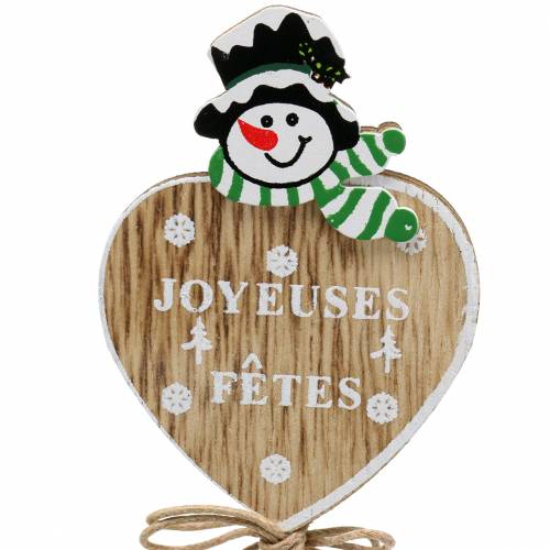 Prodotto Deco plug cuore con pupazzo di neve 12pz