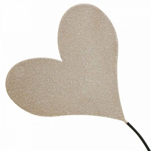 Floristik24 Decorazione da tavola cuori matrimonio, decorazione cuore in metallo beige/arancione/giallo H40cm 3pz