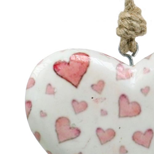 Floristik24 Appendiabiti Deco cuore in ceramica 11 cm x 10 cm