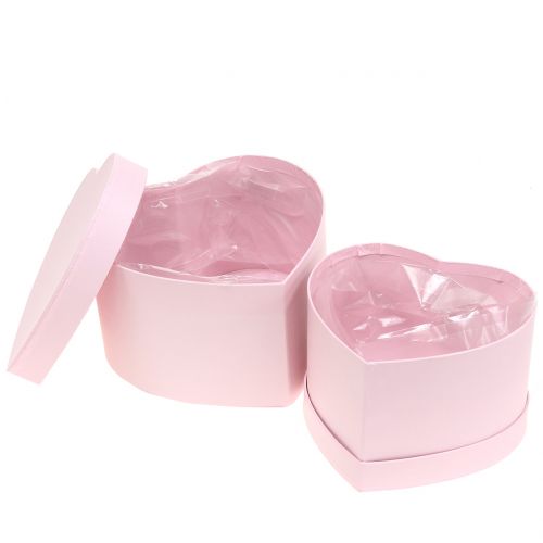 Floristik24 Fioriera cuore rosa 14/16cm 2pz