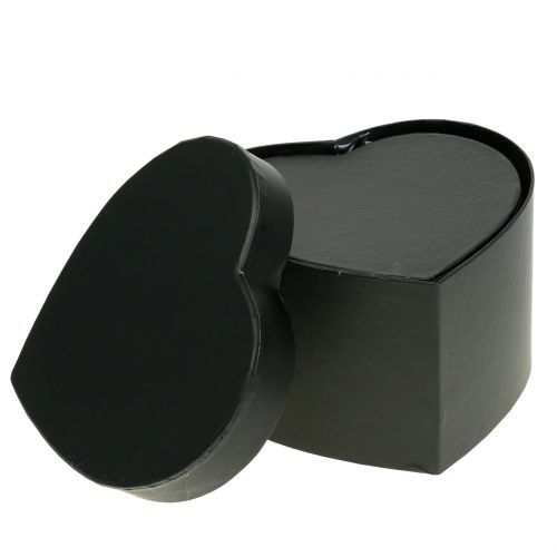 Floristik24 Fioriera cuore nero 18 / 20cm 2 pezzi