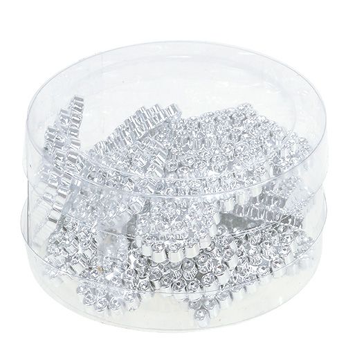 Floristik24 Cuore 6,5 cm in argento con punto colla 12 pezzi