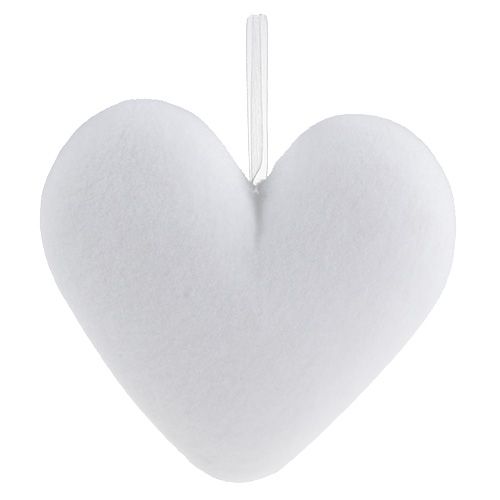 Floristik24 Cuore affolla a pendenti 15 cm bianco 4 pezzi