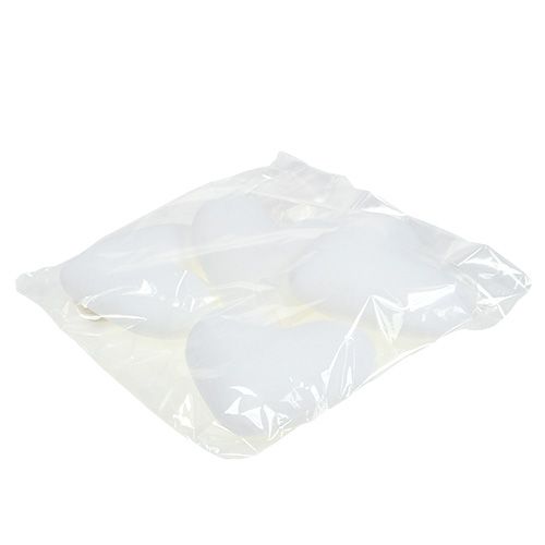 Floristik24 Cuore affolla a pendenti 15 cm bianco 4 pezzi