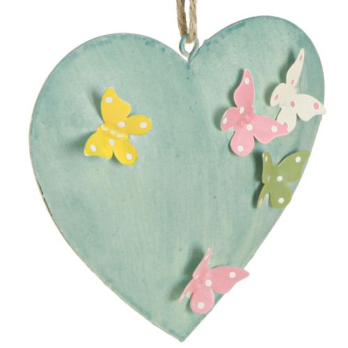 Prodotto Ciondoli decorativi a forma di cuore con farfalle per decorazioni primaverili, 10,5 cm, 3 pezzi
