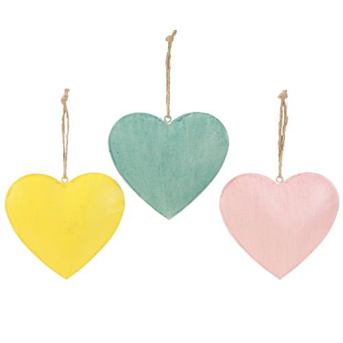 Prodotto Ciondoli decorativi a forma di cuore con farfalle per decorazioni primaverili, 10,5 cm, 3 pezzi