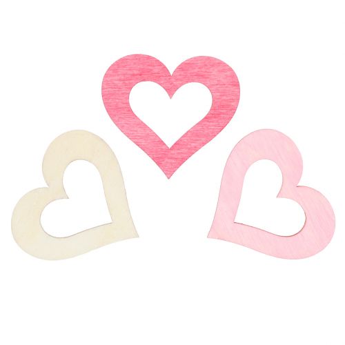 Prodotto Cuori da spargere rosa, rosa, naturale 4 cm 72 pz