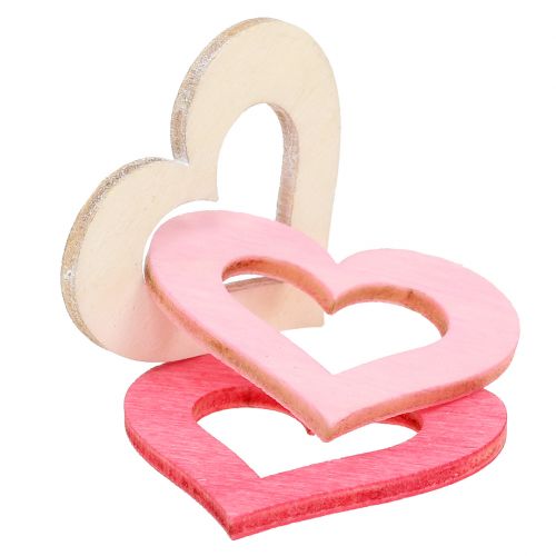 Prodotto Cuori da spargere rosa, rosa, naturale 4 cm 72 pz