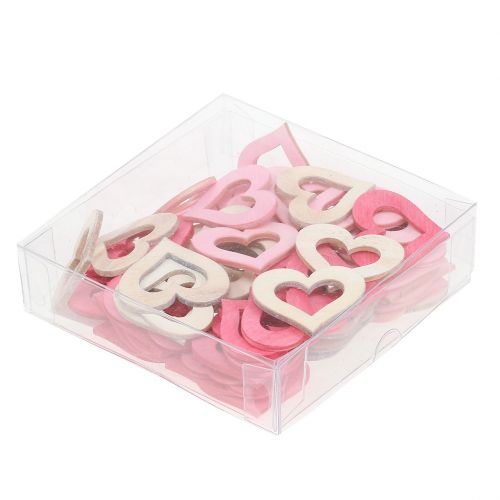 Prodotto Cuori da spargere rosa, rosa, naturale 4 cm 72 pz