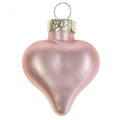 Prodotto Decorazione albero cuore rosa in vetro 3cm 20p