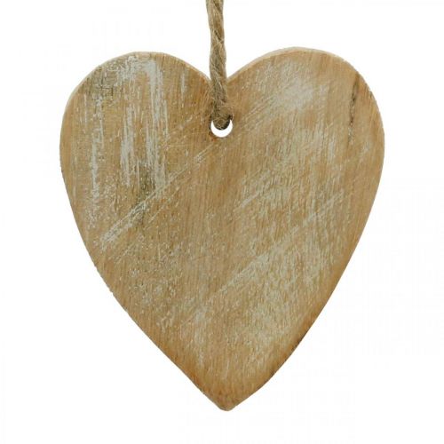 Floristik24 Ciondolo in legno, abete/cuore/stella, set decorazioni natalizie H7,5/8 cm 9 pezzi