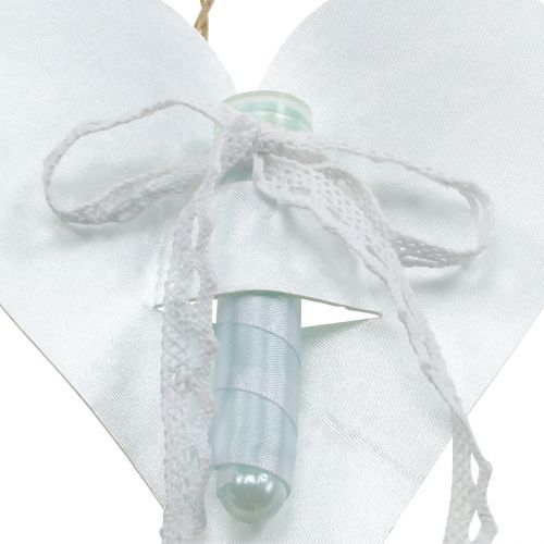Floristik24 Appendino a cuore con tubo orchidea bianco 16 cm 6 pezzi