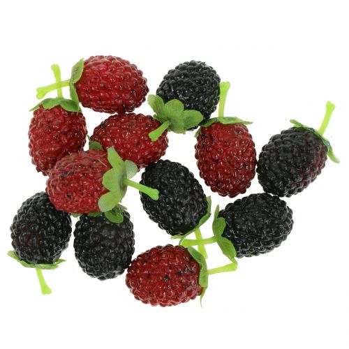 Floristik24 Raspberry Mix Rosso / Nero 4 cm x 2 cm 36 pezzi