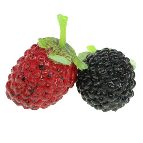 Floristik24 Raspberry Mix Rosso / Nero 4 cm x 2 cm 36 pezzi