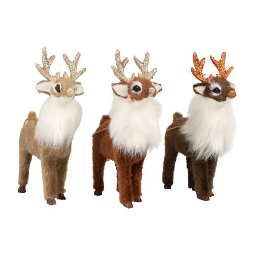 Figure natalizie decorazione di renne decorazione decorativa da tavolo H11cm 3 pezzi