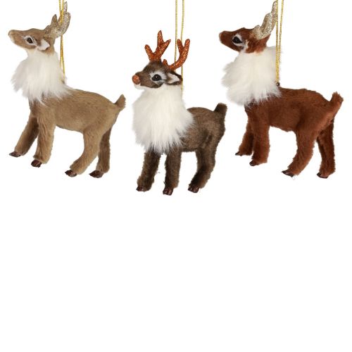 Figure natalizie decorazione di renne decorazione decorativa da tavolo H11cm 3 pezzi