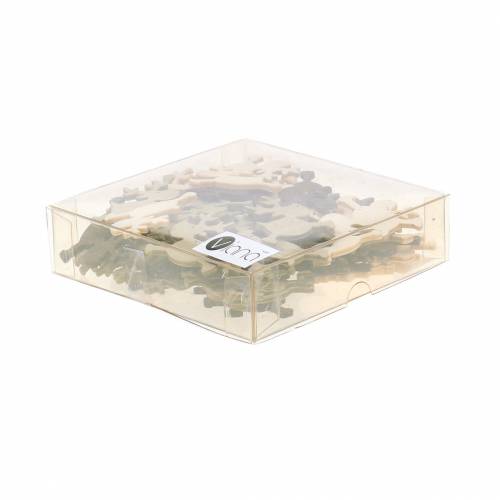 Floristik24 Decorazioni sparse per cervi in legno bianco, marrone, naturale 4 cm 72 pz