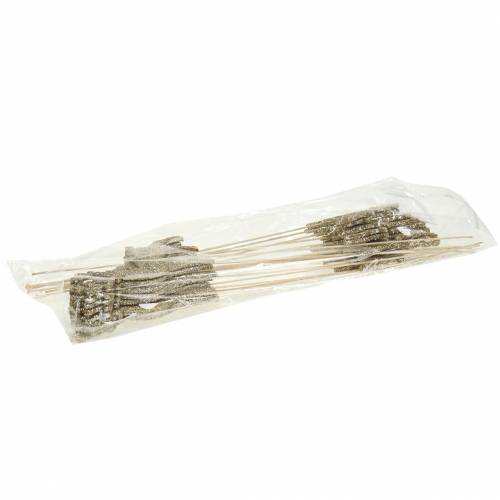 Prodotto Plug decorativo cervo glitter oro assortiti 8/10cm 18 pz