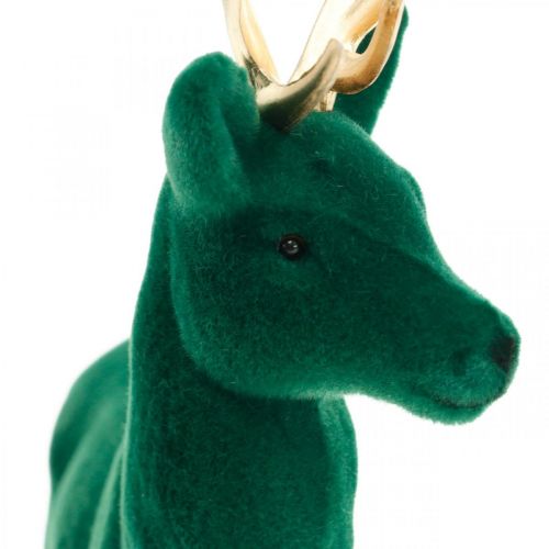 Prodotto Cervo in piedi figura decorativa oro verde decorazione della tavola avvento 27 cm