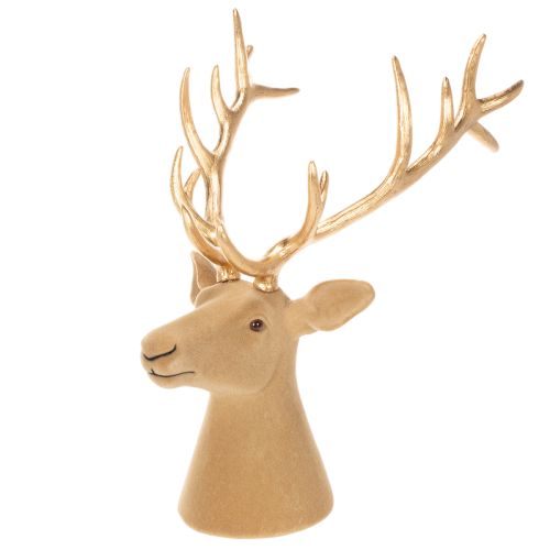Scultura decorativa a forma di testa di cervo con grandi corna, 52 cm | Floristik24.it