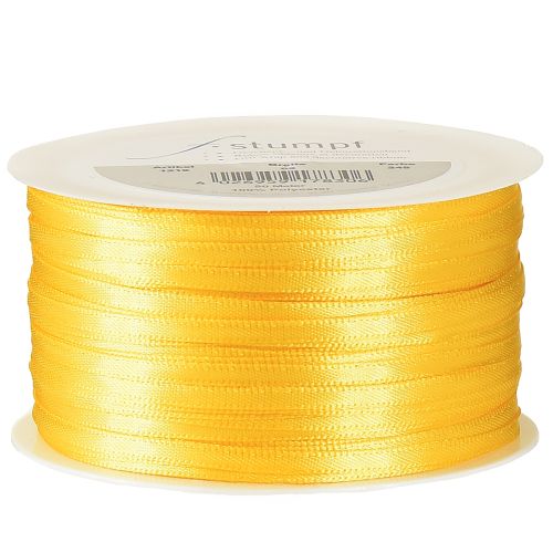 Prodotto Nastro regalo di alta qualità in raso giallo 3 mm × 50 m