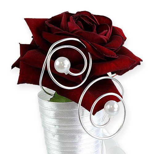 Floristik24 Borsa in raso bianco 40cm 3 pezzi