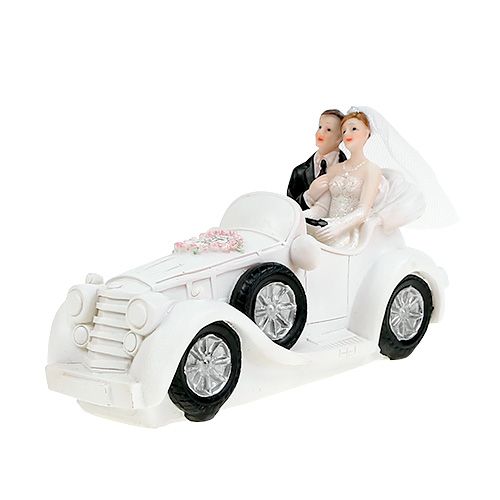Floristik24 Figura di sposi in cabriolet 15 cm