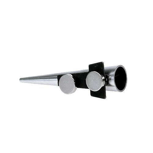 Floristik24 Spilla nuziale con calamita, argento lucido 7cm