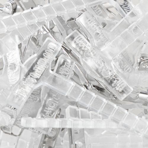 Prodotto Spille da matrimonio trasparenti/argento 5 cm 50 pezzi