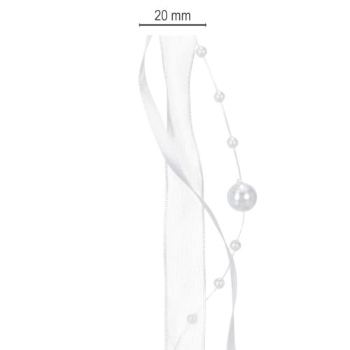 Prodotto Nastro da matrimonio bianco 20 mm 5 m