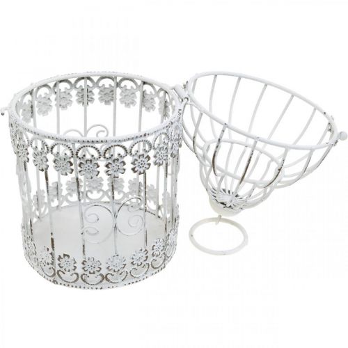 Floristik24 Decorazioni per matrimoni Decorazioni primaverili Gabbia per uccelli Decorazioni in metallo Gabbia per uccelli 23 cm