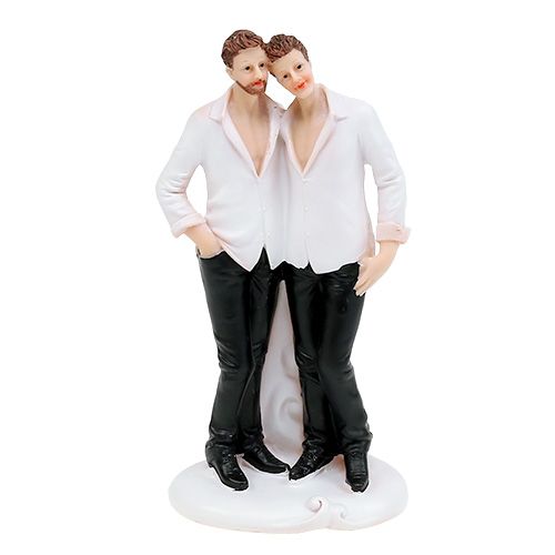 Floristik24 Figura di matrimonio coppia maschio 19 cm