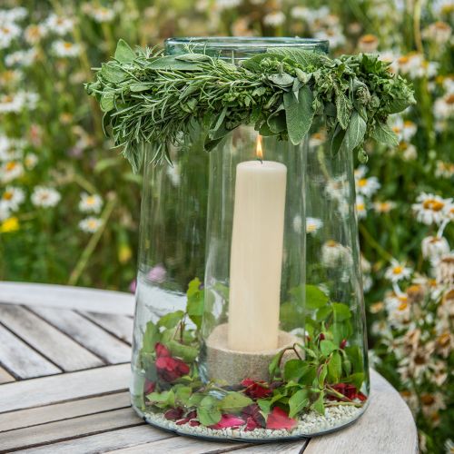 Floristik24 Vaso alto in vetro vaso da fiori conico in vetro 30 cm Ø 10,5 cm