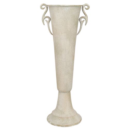 Prodotto Vaso trofeo antico decorativo alto in metallo grigio Ø15cm H50cm