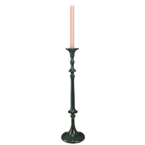 Prodotto Portacandele alto in metallo aspetto ceramica verde H49 cm