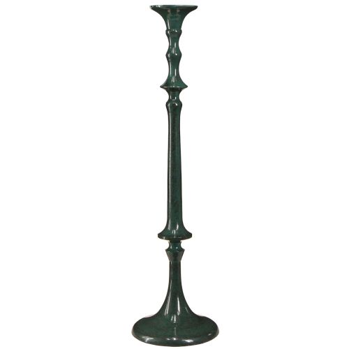 Prodotto Portacandele alto in metallo aspetto ceramica verde H49 cm