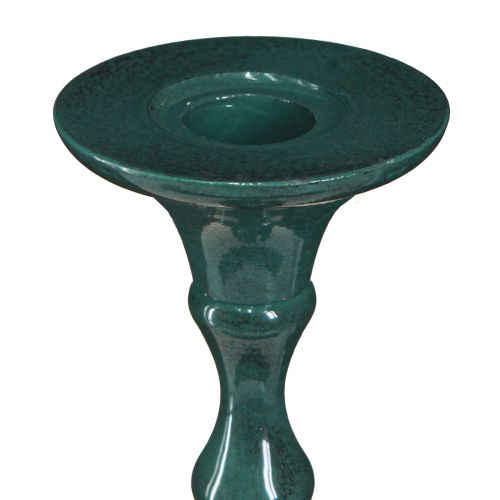 Prodotto Candeliere alto in metallo aspetto ceramica verde H38 cm