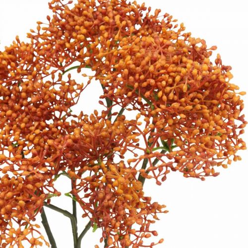 Floristik24 Ramo di fiori artificiali di sambuco arancione 52 cm 4 pezzi