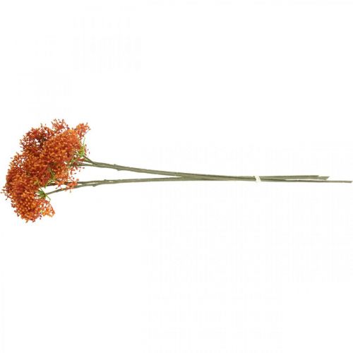 Floristik24 Ramo di fiori artificiali di sambuco arancione 52 cm 4 pezzi