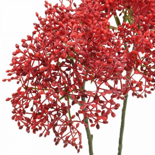 Prodotto Fiori artificiali rosso sambuco per bouquet autunnale 52cm 6pz