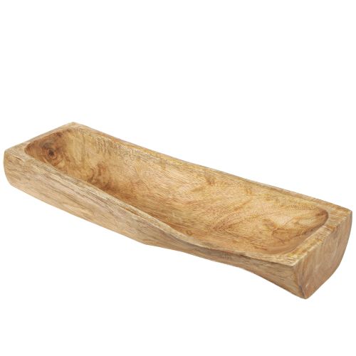 Prodotto Decorazione in legno con ciotola decorativa cava in legno 40×13–16 cm×6,5 cm