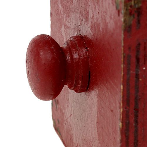 Floristik24 Scatola di legno, cassetto rosso 9x9x9cm 1pz