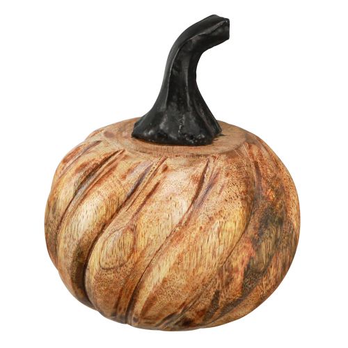 Prodotto Zucca in legno con manico in metallo nero naturale Ø9,5 cm H11 cm