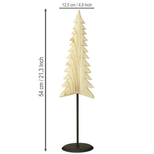 Prodotto Albero di Natale in legno, decorazione natalizia Paulownia naturale H54cm