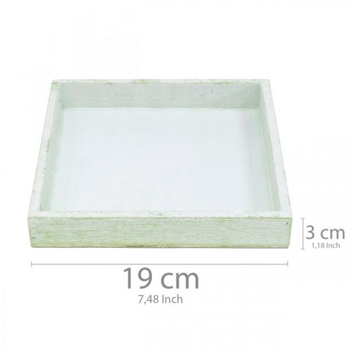 Floristik24 Sottobicchiere in legno, decorazione da tavola, vassoio per piantare 19×19 cm