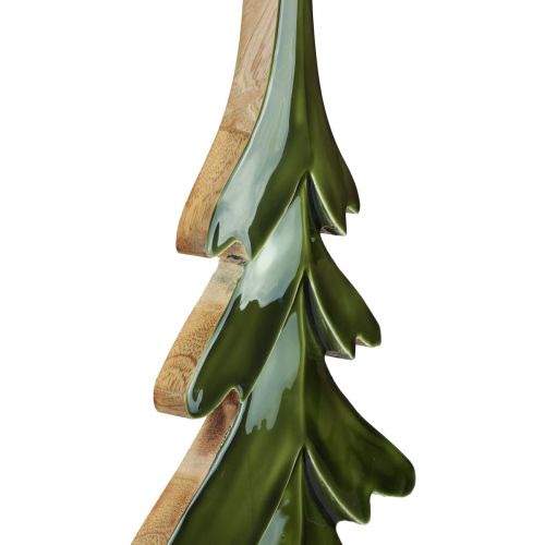 Abete decorativo in legno verde effetto lucido 23,5×5×60cm